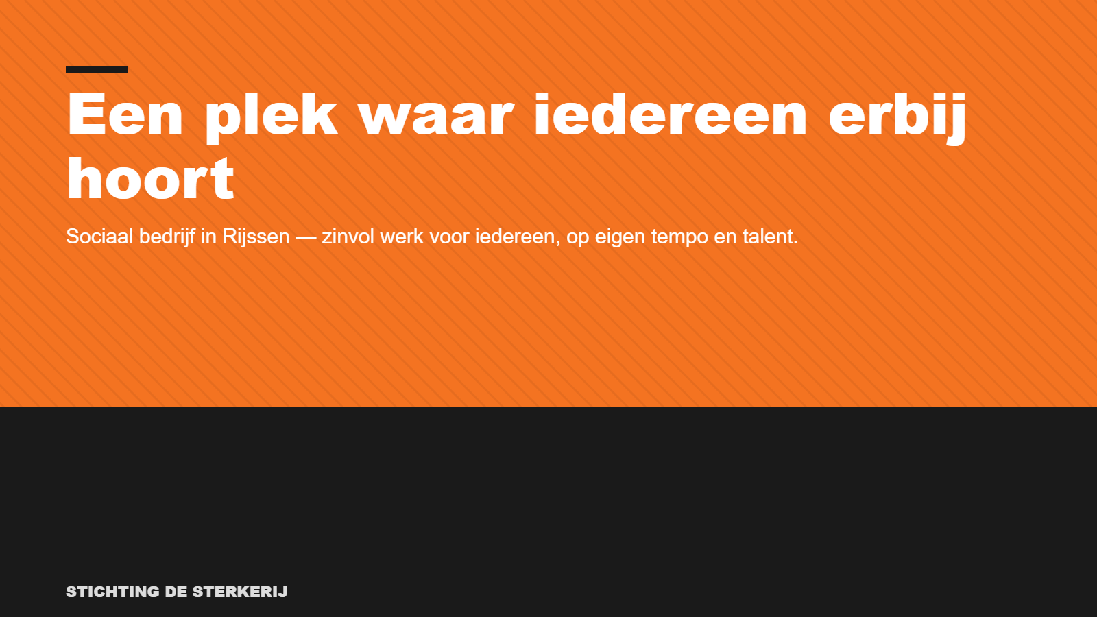 Een plek waar iedereen erbij hoort